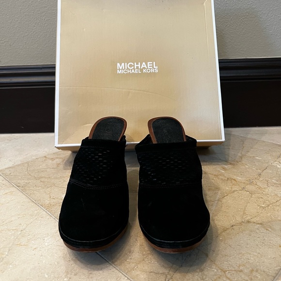 Michael Kors Suede Wedge Clogsslidesmules - Picture 2 of 5